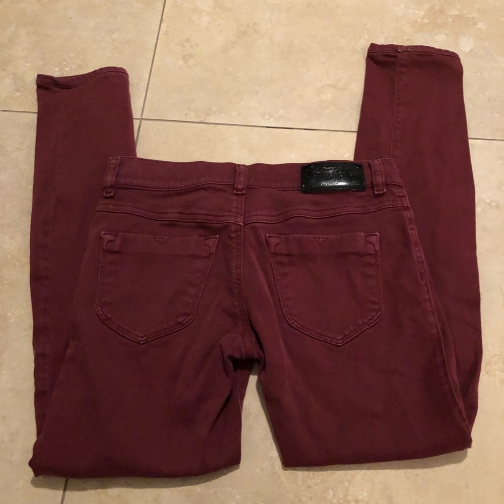 Burgundy Diesel Stretch Pants Size 27